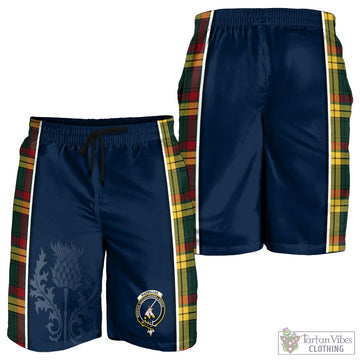 MacMillan Old Modern Tartan Men's Shorts with Family Crest and Scottish Thistle Vibes Sport Style