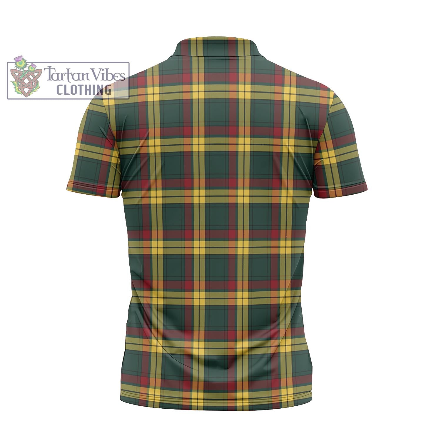 Tartan Vibes Clothing MacMillan Old Modern Tartan Zipper Polo Shirt with Family Crest