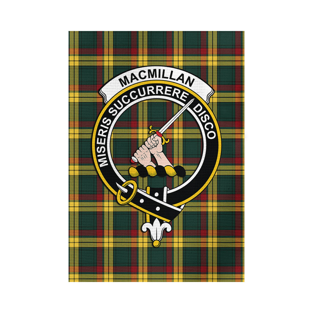 macmillan-old-modern-tartan-flag-with-family-crest