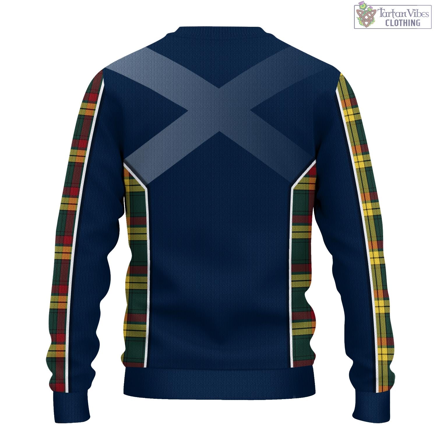 Tartan Vibes Clothing MacMillan Old Modern Tartan Knitted Sweatshirt with Family Crest and Scottish Thistle Vibes Sport Style