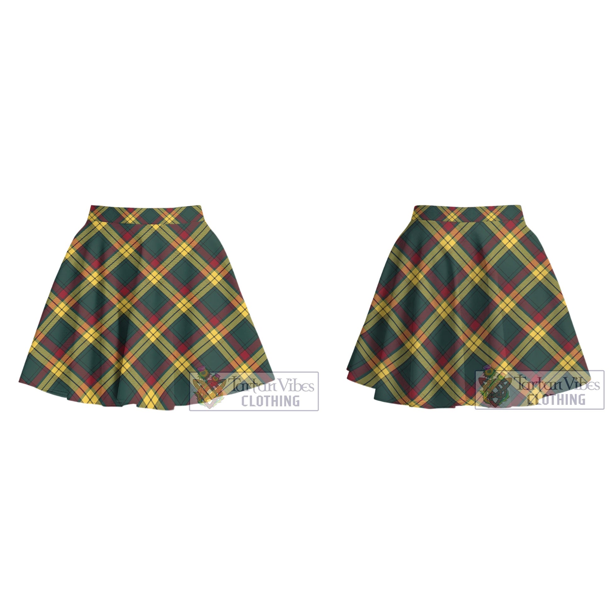 Tartan Vibes Clothing MacMillan Old Modern Tartan Women's Plated Mini Skirt