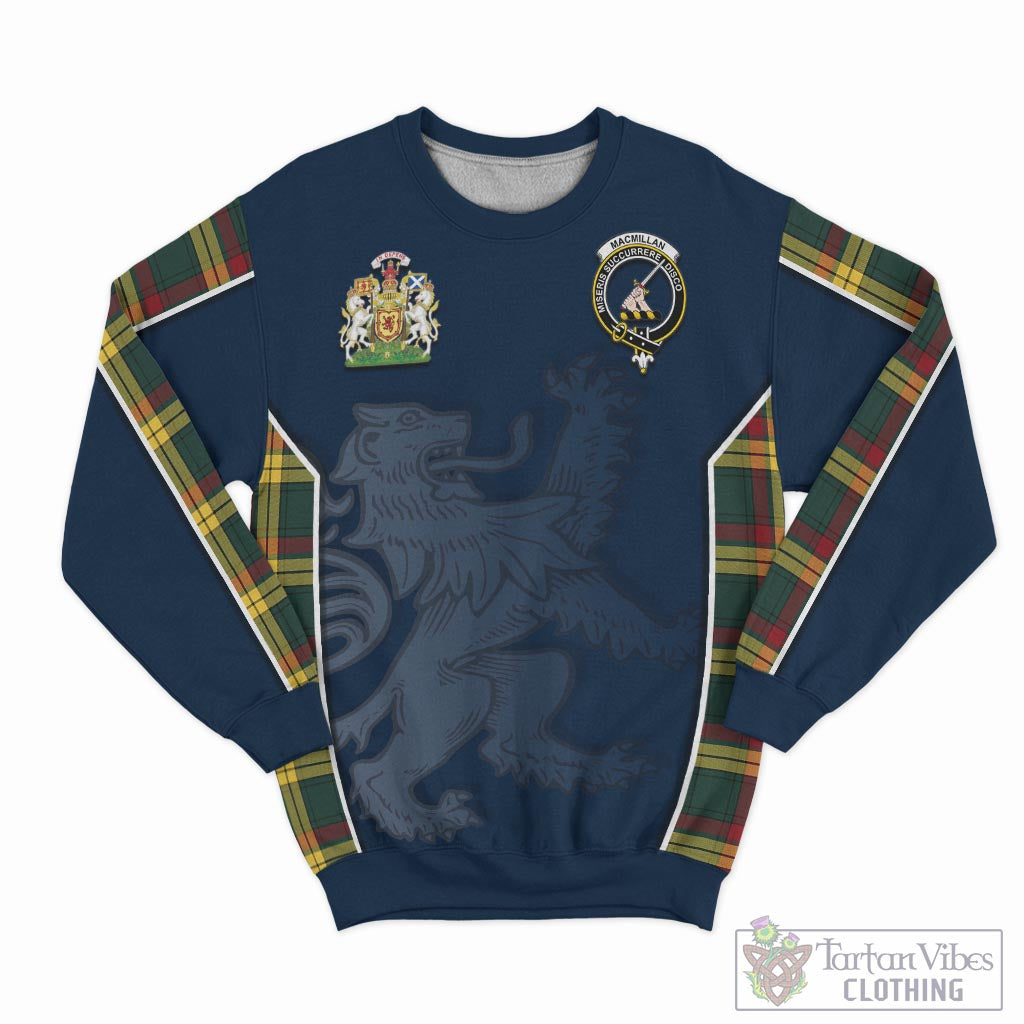 Tartan Vibes Clothing MacMillan Old Modern Tartan Sweater with Family Crest and Lion Rampant Vibes Sport Style