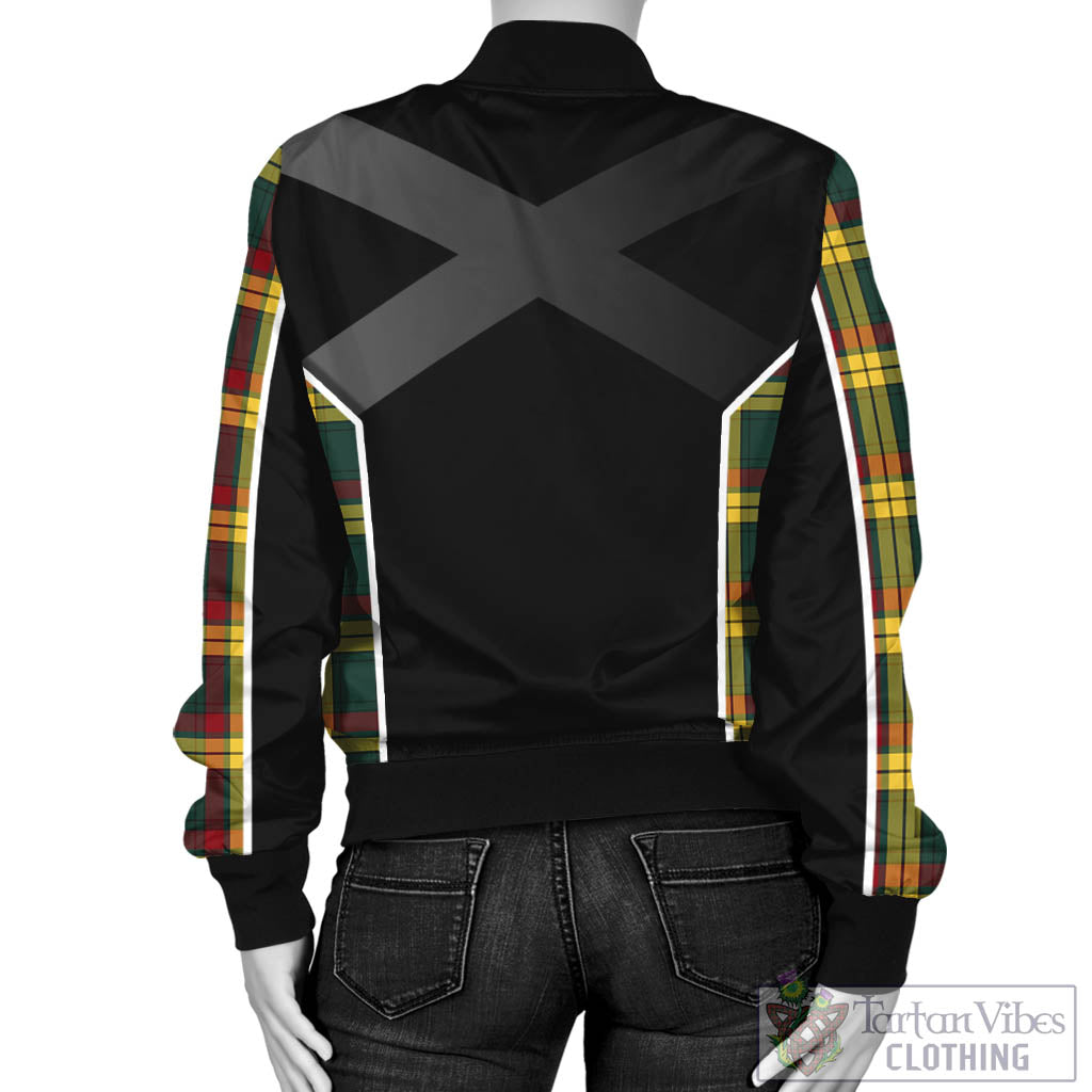 Tartan Vibes Clothing MacMillan Old Modern Tartan Bomber Jacket with Family Crest and Scottish Thistle Vibes Sport Style