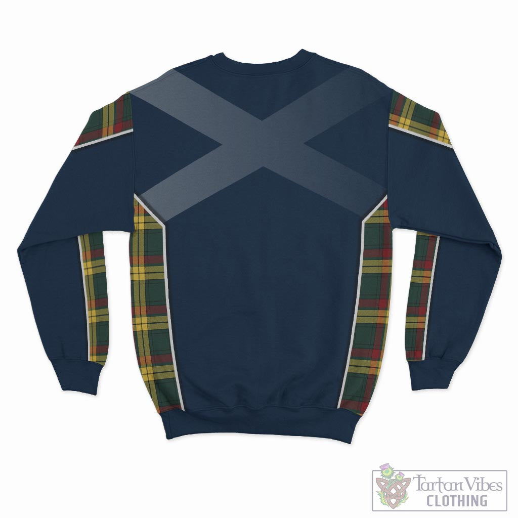 Tartan Vibes Clothing MacMillan Old Modern Tartan Sweatshirt with Family Crest and Scottish Thistle Vibes Sport Style