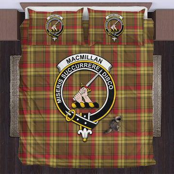 MacMillan Old Weathered Tartan Bedding Set with Family Crest