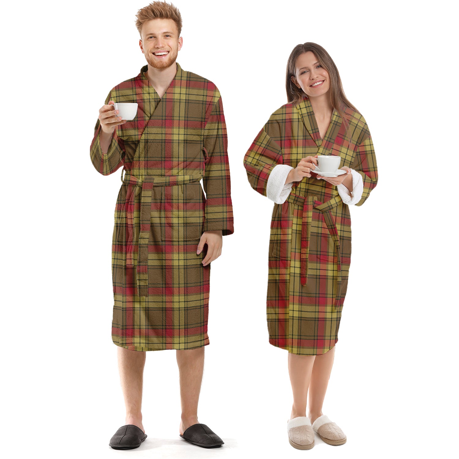 MacMillan Old Weathered Tartan Bathrobe Unisex S - Tartan Vibes Clothing