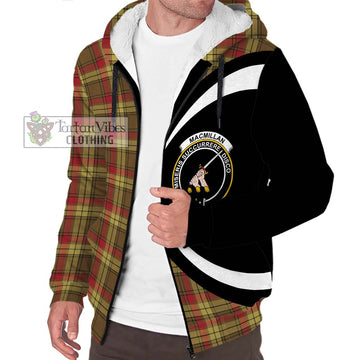 MacMillan Old Weathered Tartan Sherpa Hoodie with Family Crest Circle Style