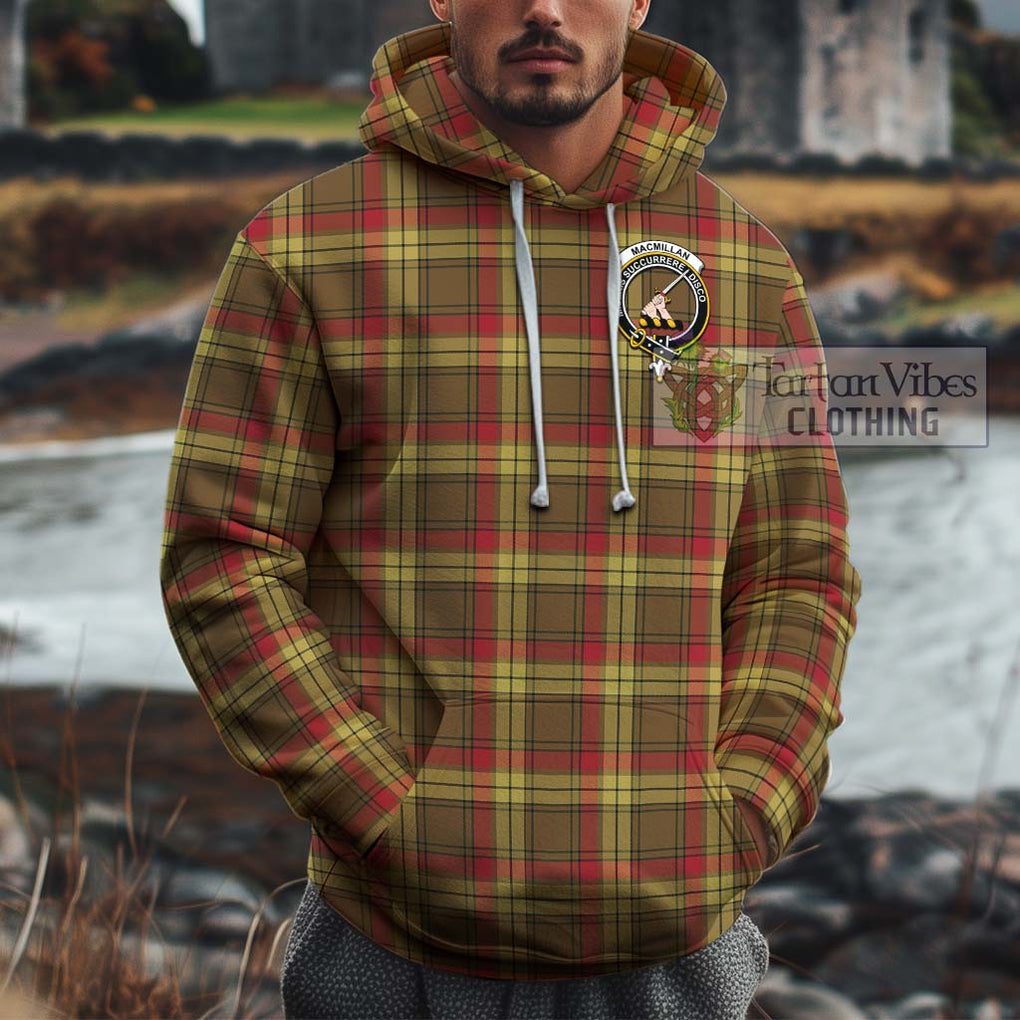 MacMillan Old Weathered Tartan Cotton Hoodie with Family Crest Pullover Hoodie XS - Tartan Vibes Clothing