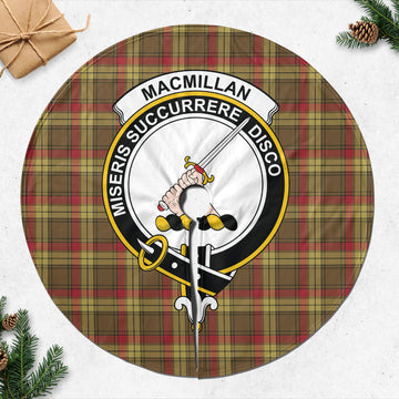 MacMillan Old Weathered Tartan Christmas Tree Skirt with Family Crest