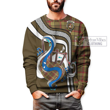 MacMillan Old Weathered Tartan Sweatshirt with Epic Bagpipe Style