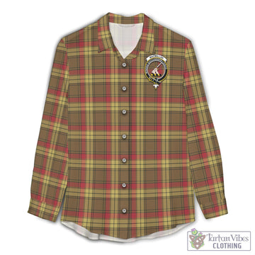 MacMillan Old Weathered Tartan Women's Casual Shirt with Family Crest