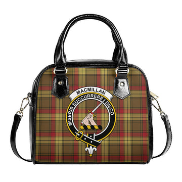 MacMillan Old Weathered Tartan Shoulder Handbags with Family Crest