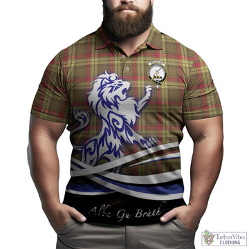 MacMillan Old Weathered Tartan Polo Shirt with Alba Gu Brath Regal Lion Emblem
