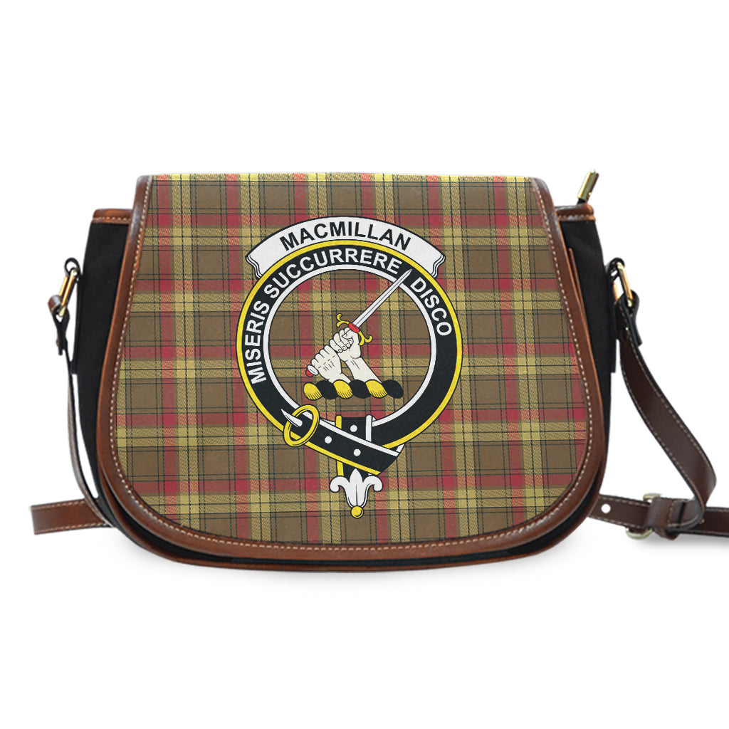 MacMillan Old Weathered Tartan Saddle Bag with Family Crest - Tartan Vibes Clothing