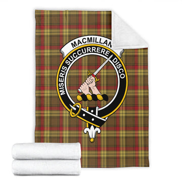MacMillan Old Weathered Tartan Blanket with Family Crest