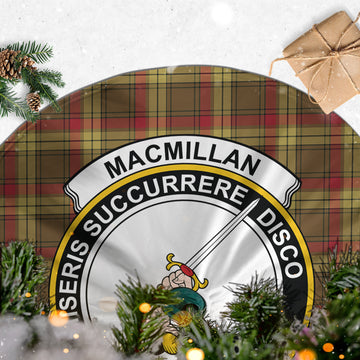 MacMillan Old Weathered Tartan Christmas Tree Skirt with Family Crest