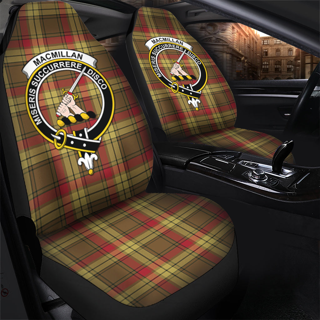 MacMillan Old Weathered Tartan Car Seat Cover with Family Crest - Tartanvibesclothing