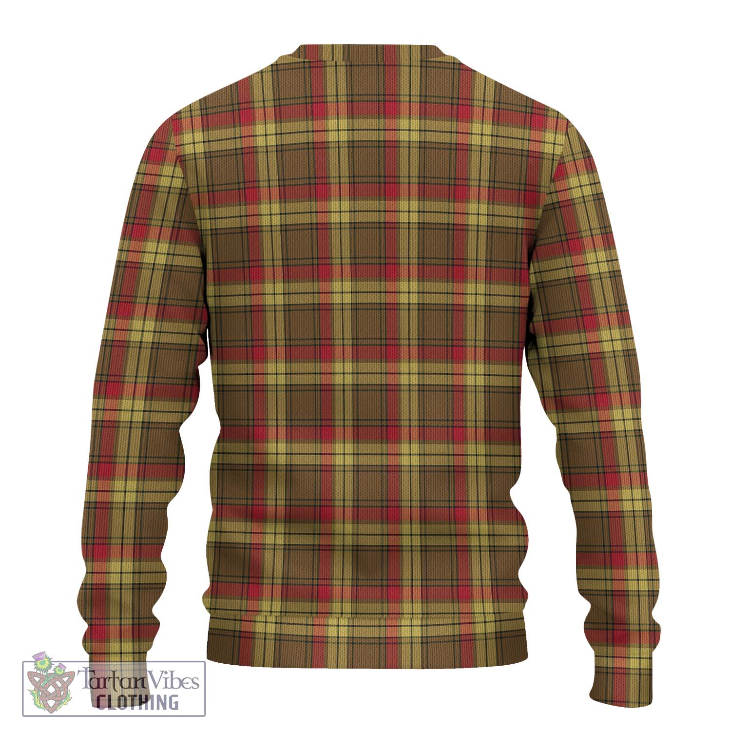 Tartan Vibes Clothing MacMillan Old Weathered Tartan Knitted Sweater with Family Crest DNA In Me Style