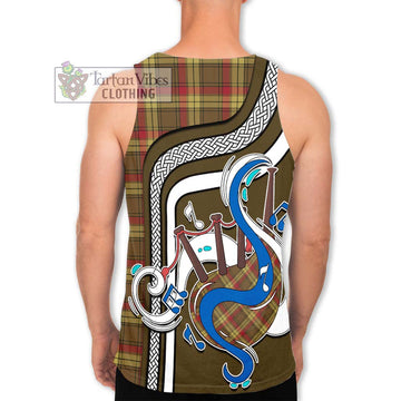 MacMillan Old Weathered Tartan Men's Tank Top with Epic Bagpipe Style