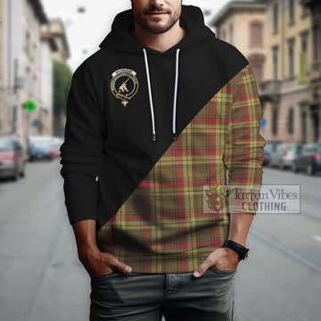 MacMillan Old Weathered Tartan Hoodie with Family Crest and Military Logo Style