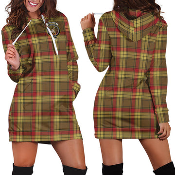 MacMillan Old Weathered Tartan Hoodie Dress with Family Crest