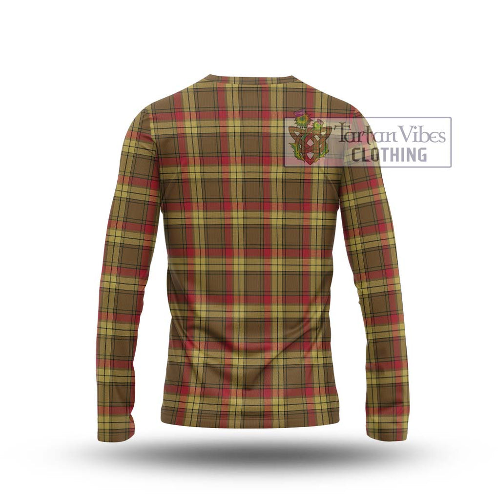 MacMillan Old Weathered Tartan Long Sleeve T-Shirt with Family Crest DNA In Me Style - Tartanvibesclothing Shop