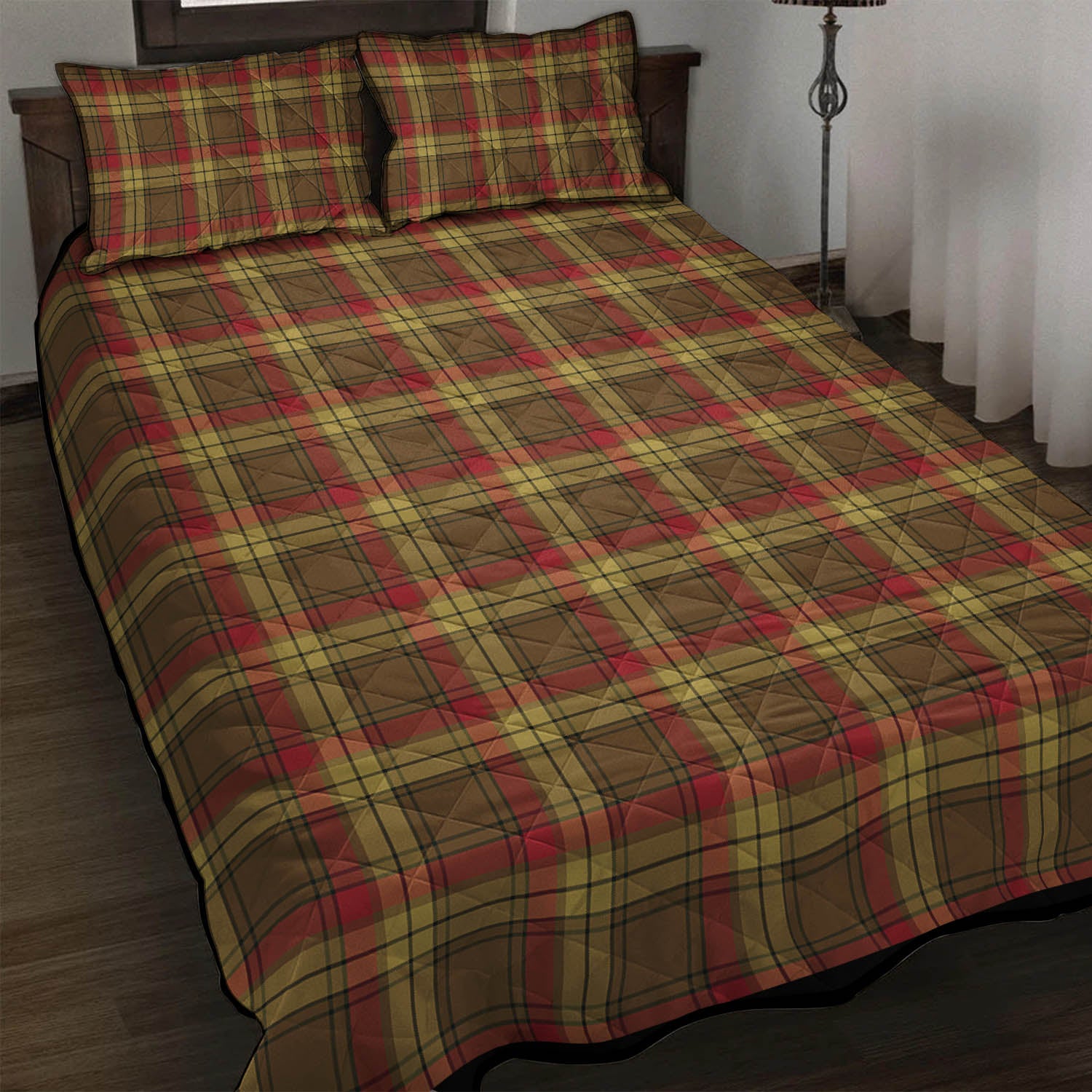 MacMillan Old Weathered Tartan Quilt Bed Set - Tartanvibesclothing