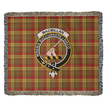 MacMillan Old Weathered Tartan Woven Blanket with Family Crest