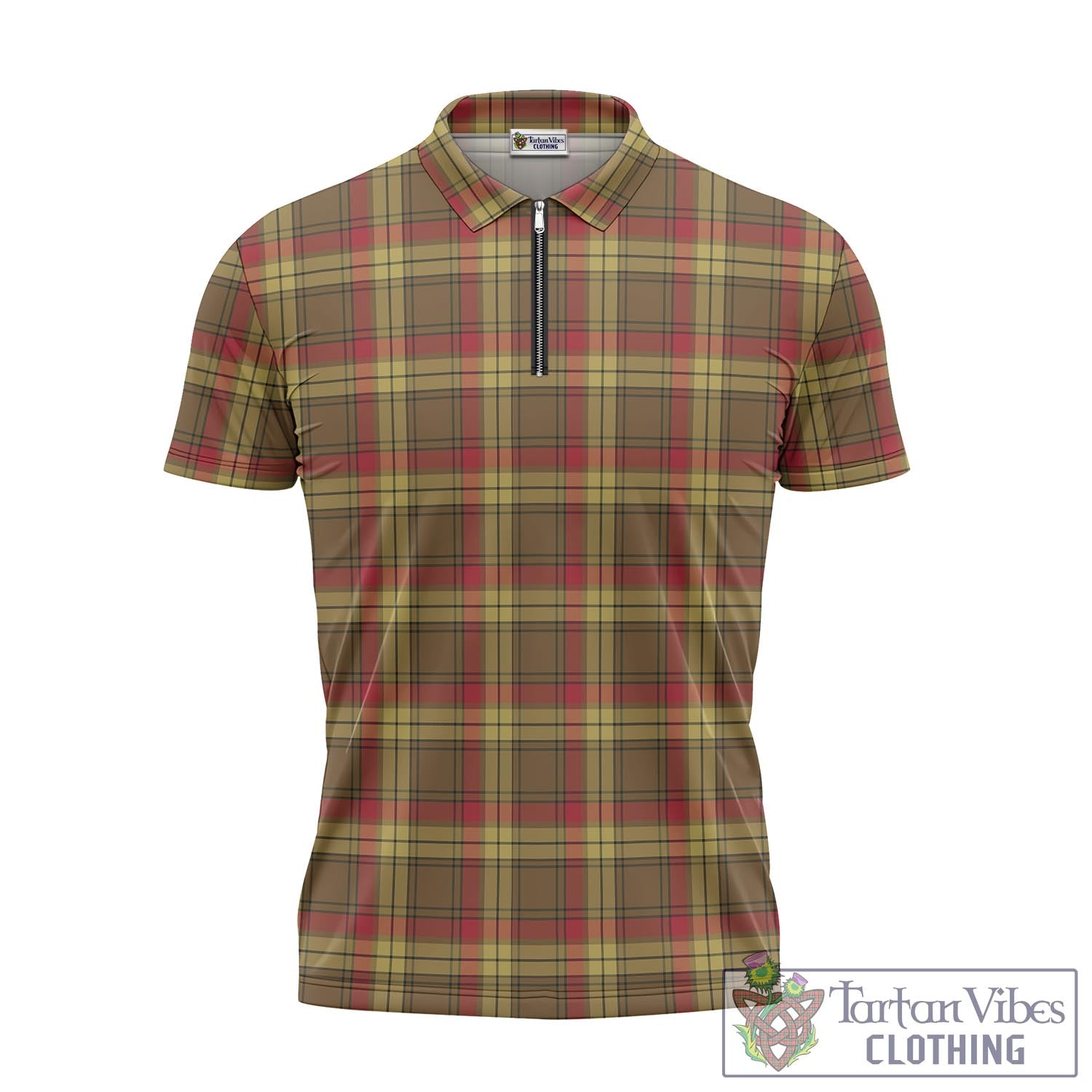 Tartan Vibes Clothing MacMillan Old Weathered Tartan Zipper Polo Shirt