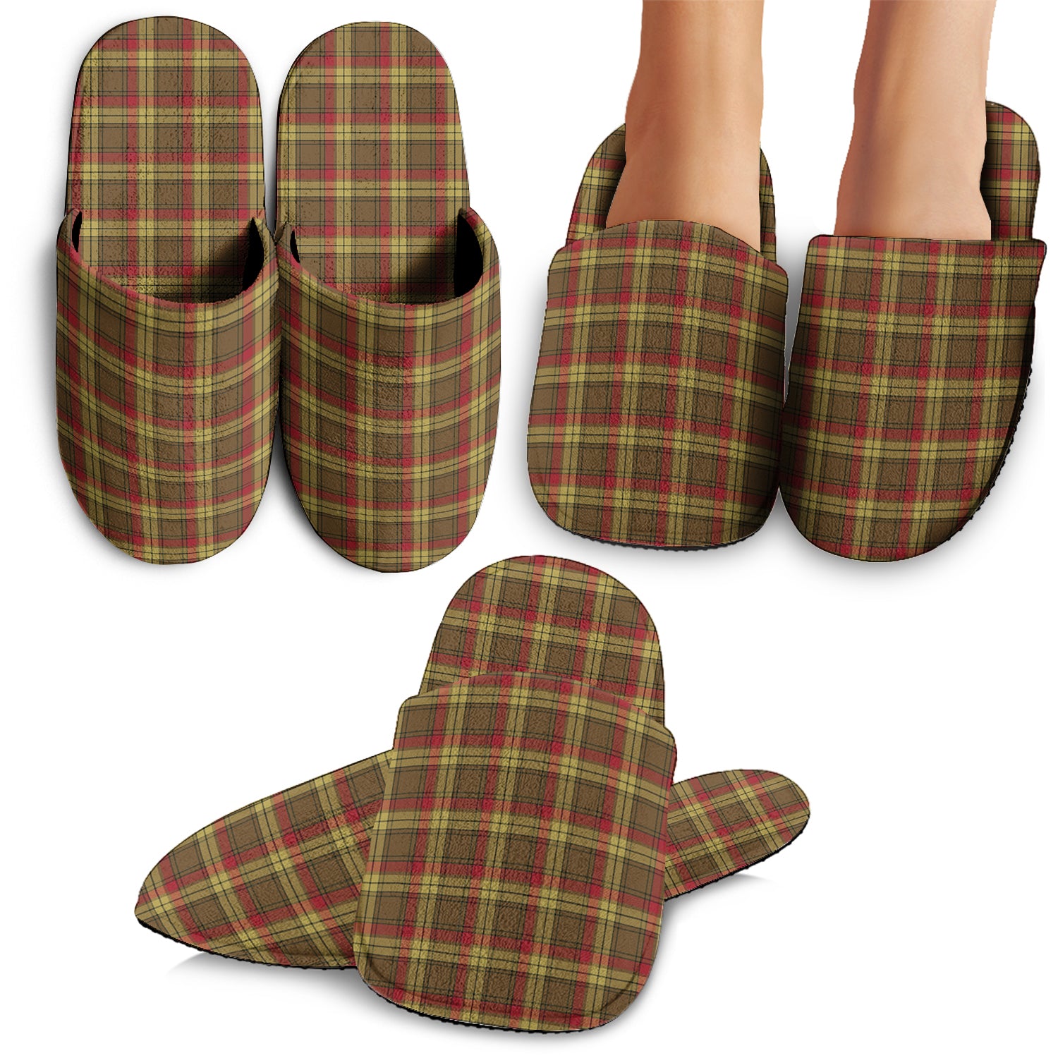 MacMillan Old Weathered Tartan Home Slippers - Tartanvibesclothing