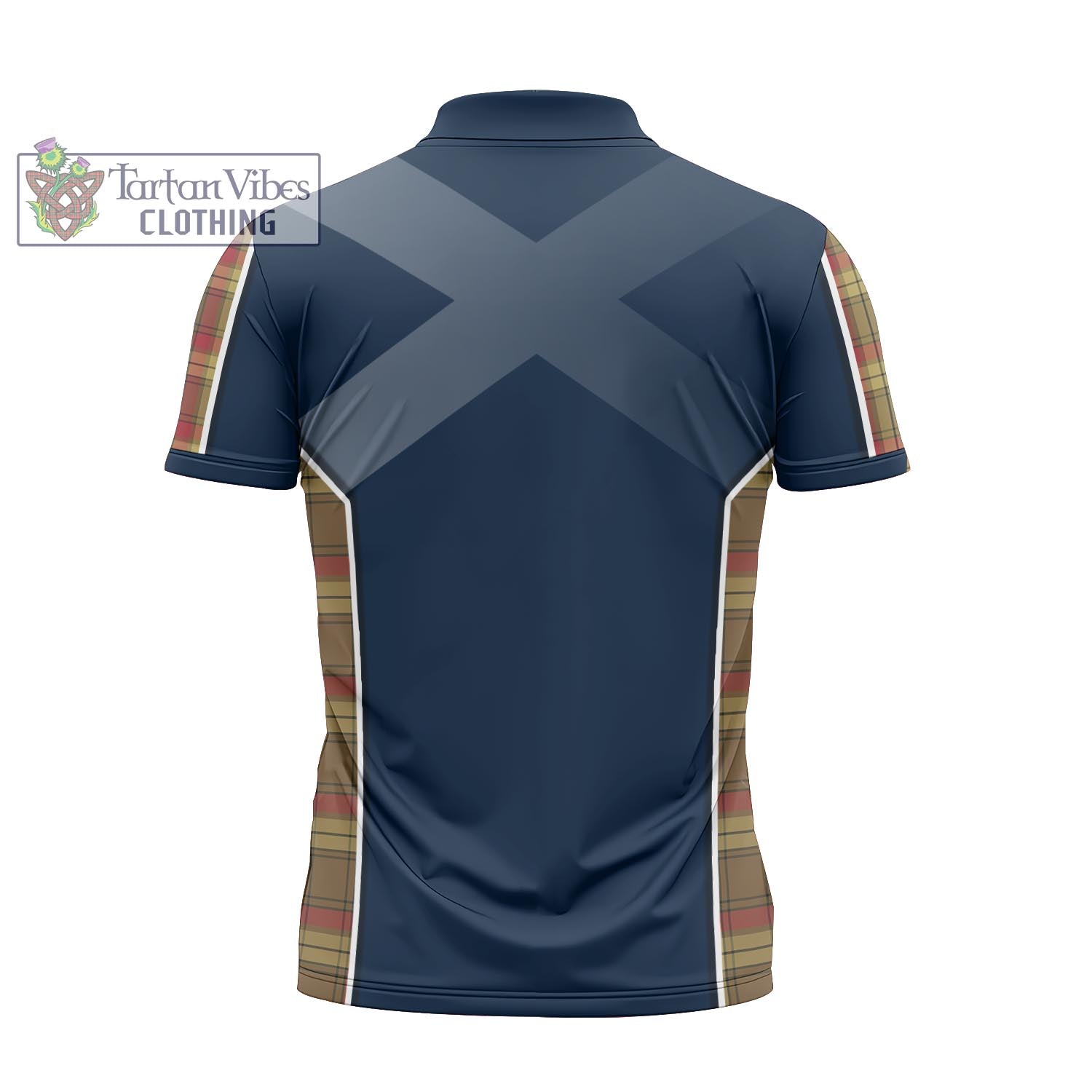 Tartan Vibes Clothing MacMillan Old Weathered Tartan Zipper Polo Shirt with Family Crest and Scottish Thistle Vibes Sport Style