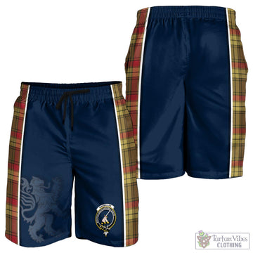 MacMillan Old Weathered Tartan Men's Shorts with Family Crest and Lion Rampant Vibes Sport Style