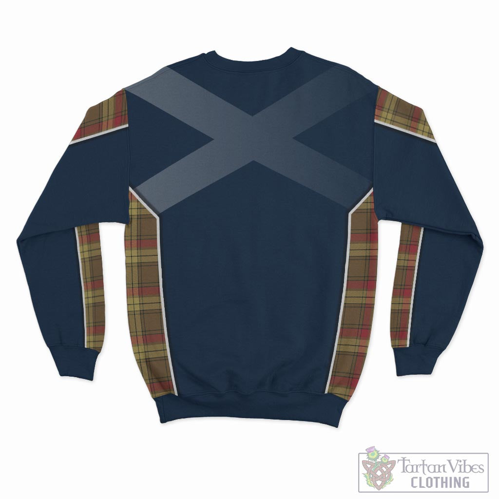 Tartan Vibes Clothing MacMillan Old Weathered Tartan Sweatshirt with Family Crest and Scottish Thistle Vibes Sport Style