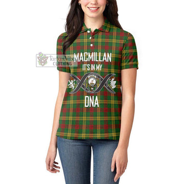 MacMillan Society of Glasgow Tartan Women's Polo Shirt with Family Crest DNA In Me Style