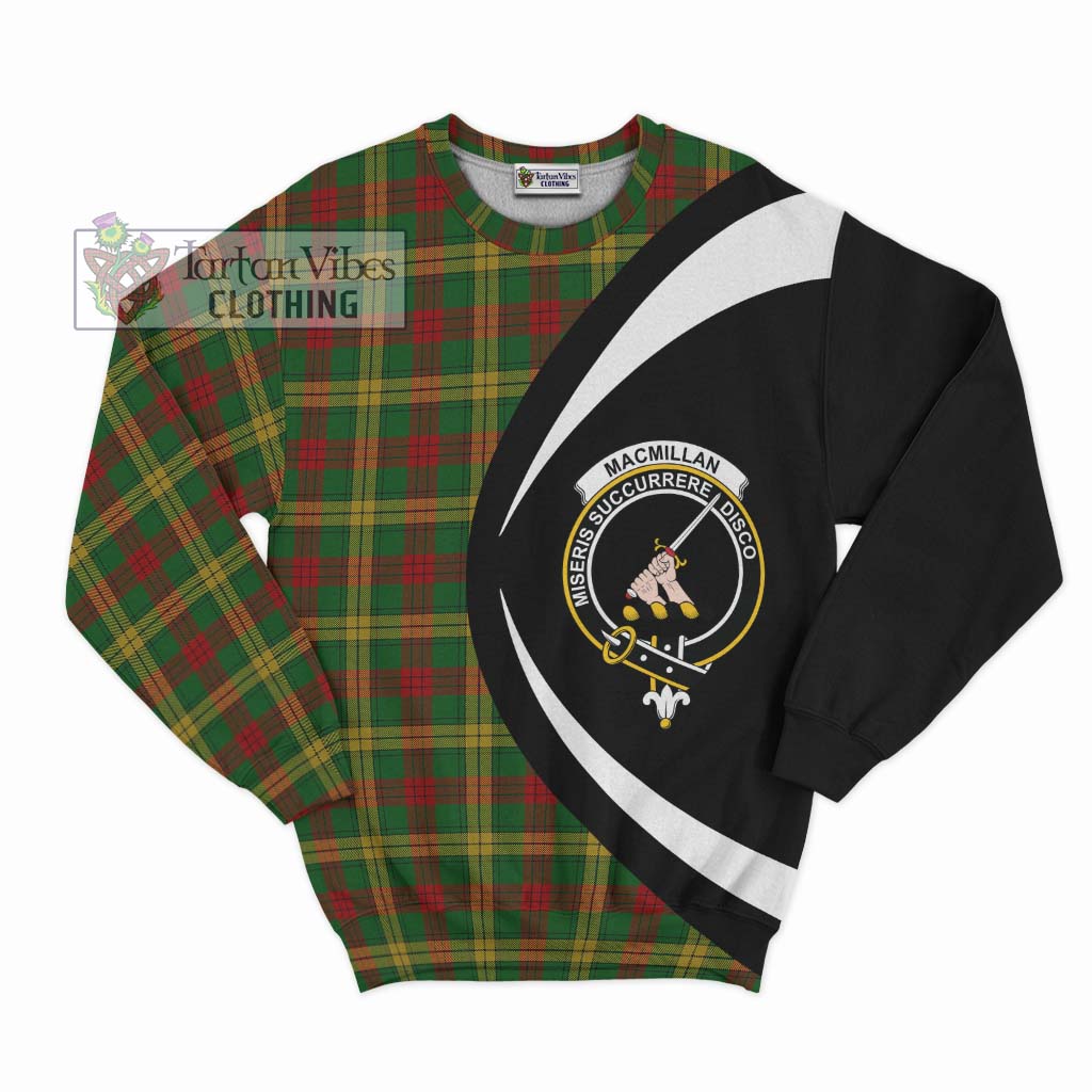 MacMillan Society of Glasgow Tartan Sweatshirt with Family Crest Circle Style Unisex - Tartan Vibes Clothing