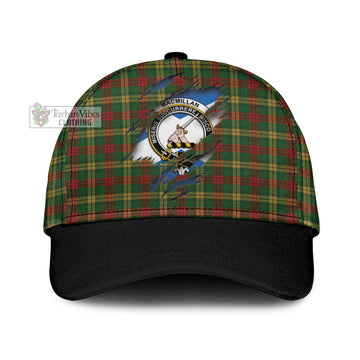 MacMillan Society of Glasgow Tartan Classic Cap with Family Crest In Me Style