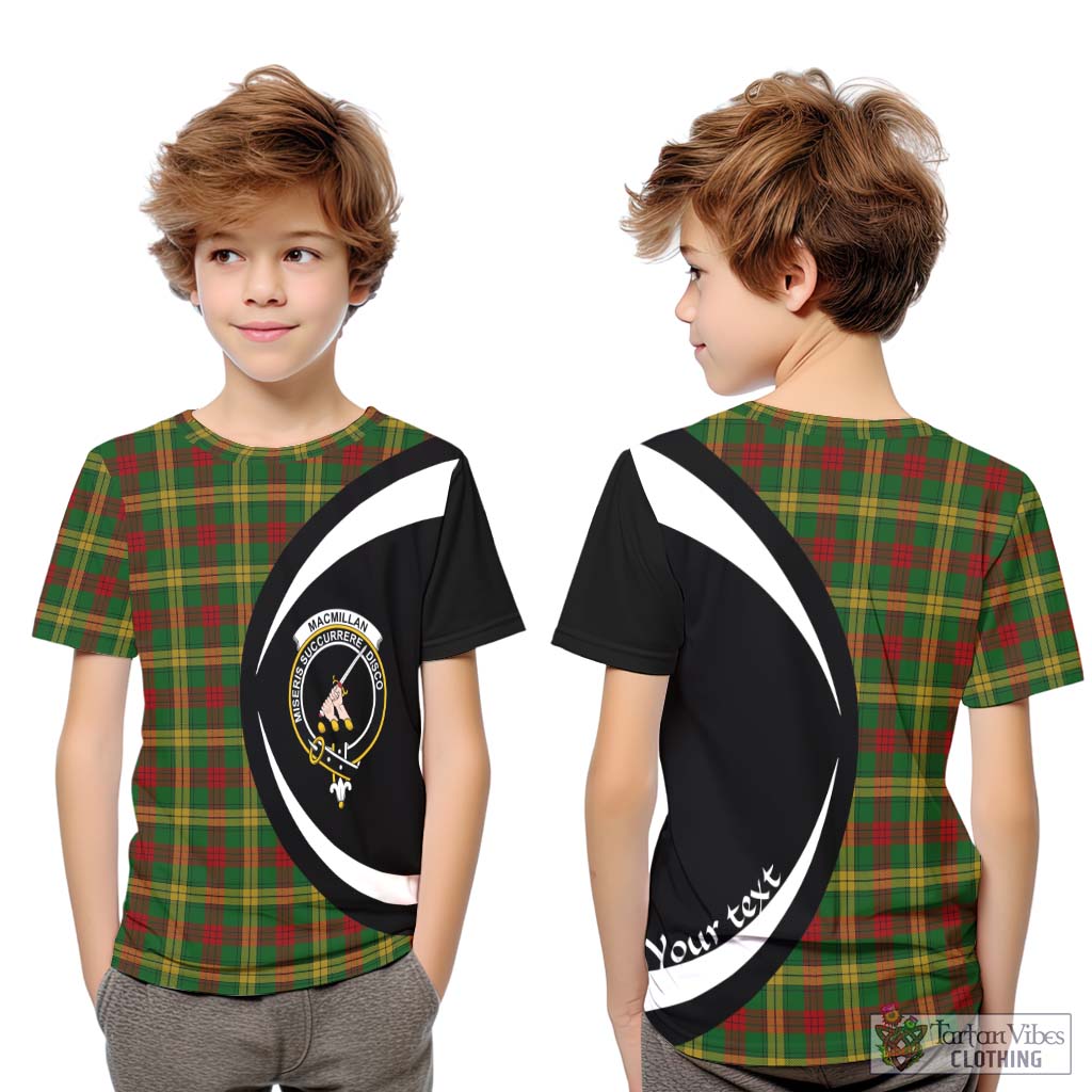 MacMillan Society of Glasgow Tartan Kid T-Shirt with Family Crest Circle Style Youth XL Size14 - Tartan Vibes Clothing