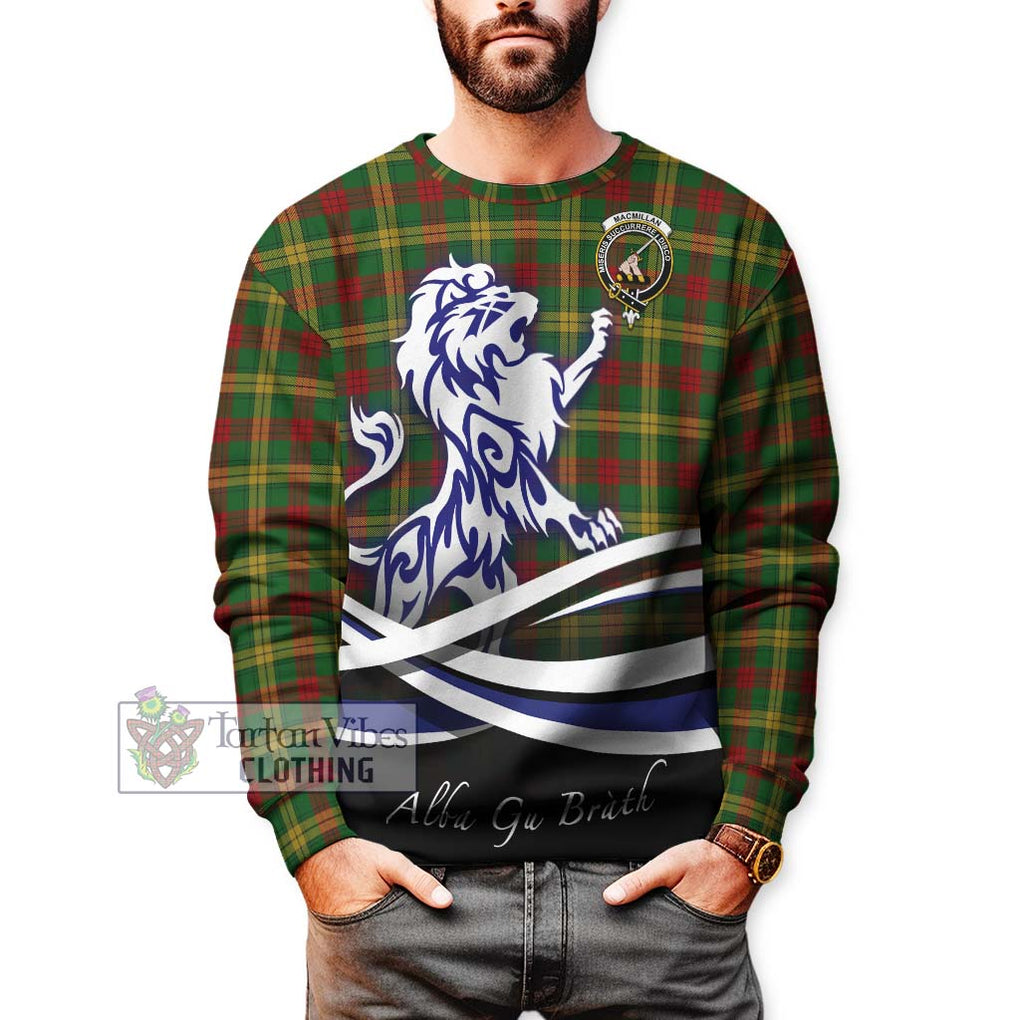 MacMillan Society of Glasgow Tartan Sweatshirt with Alba Gu Brath Regal Lion Emblem Unisex - Tartanvibesclothing Shop