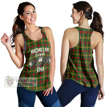 MacMillan Society of Glasgow Tartan Women's Racerback Tanks with Family Crest DNA In Me Style