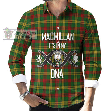 MacMillan Society of Glasgow Tartan Long Sleeve Button Shirt with Family Crest DNA In Me Style