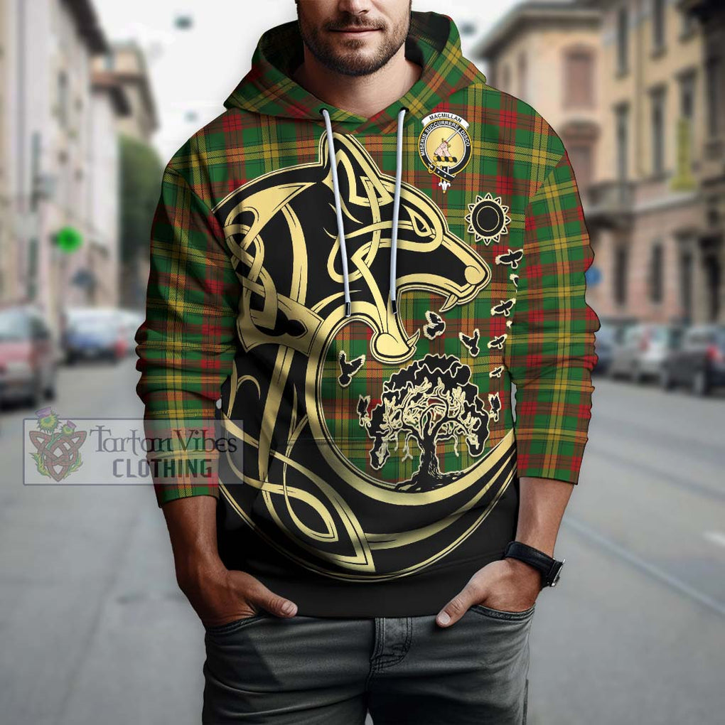 MacMillan Society of Glasgow Tartan Hoodie with Family Crest Celtic Wolf Style Zip Hoodie - Tartan Vibes Clothing