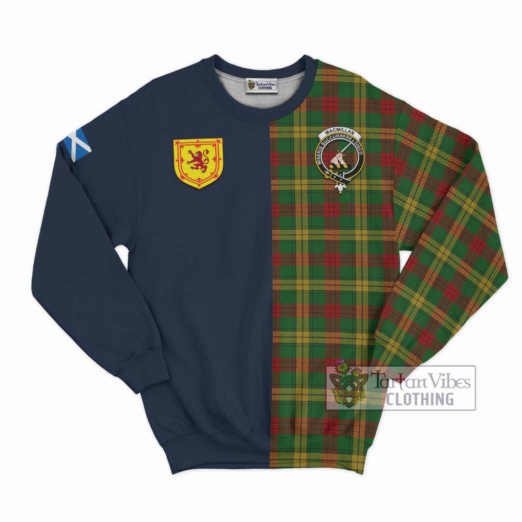 Tartan Vibes Clothing MacMillan Society of Glasgow Tartan Sweatshirt with Scottish Lion Royal Arm Half Style