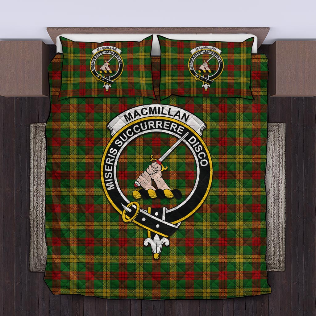 MacMillan Society of Glasgow Tartan Quilt Bed Set with Family Crest Twin - Tartan Vibes Clothing