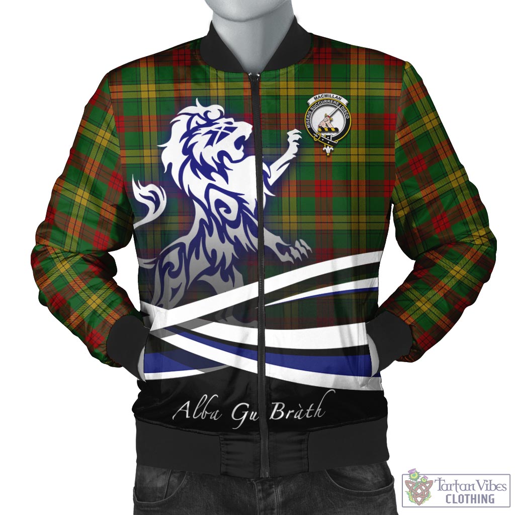 Tartan Vibes Clothing MacMillan Society of Glasgow Tartan Bomber Jacket with Alba Gu Brath Regal Lion Emblem