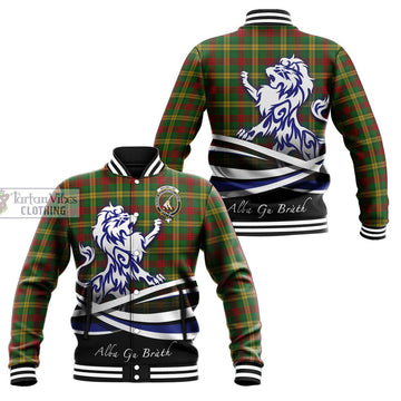 MacMillan Society of Glasgow Tartan Baseball Jacket with Alba Gu Brath Regal Lion Emblem