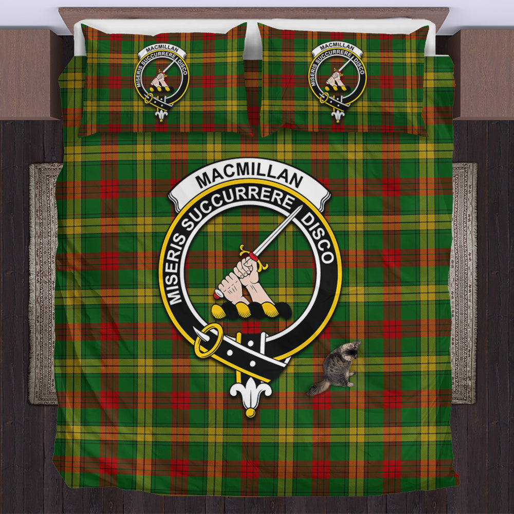 MacMillan Society of Glasgow Tartan Bedding Set with Family Crest US Bedding Set - Tartan Vibes Clothing