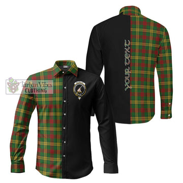 MacMillan Society of Glasgow Tartan Long Sleeve Button Shirt with Family Crest and Half Of Me Style