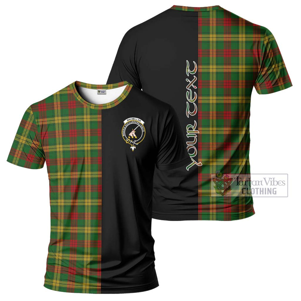 MacMillan Society of Glasgow Tartan T-Shirt with Family Crest and Half Of Me Style Kid's Shirt - Tartanvibesclothing Shop