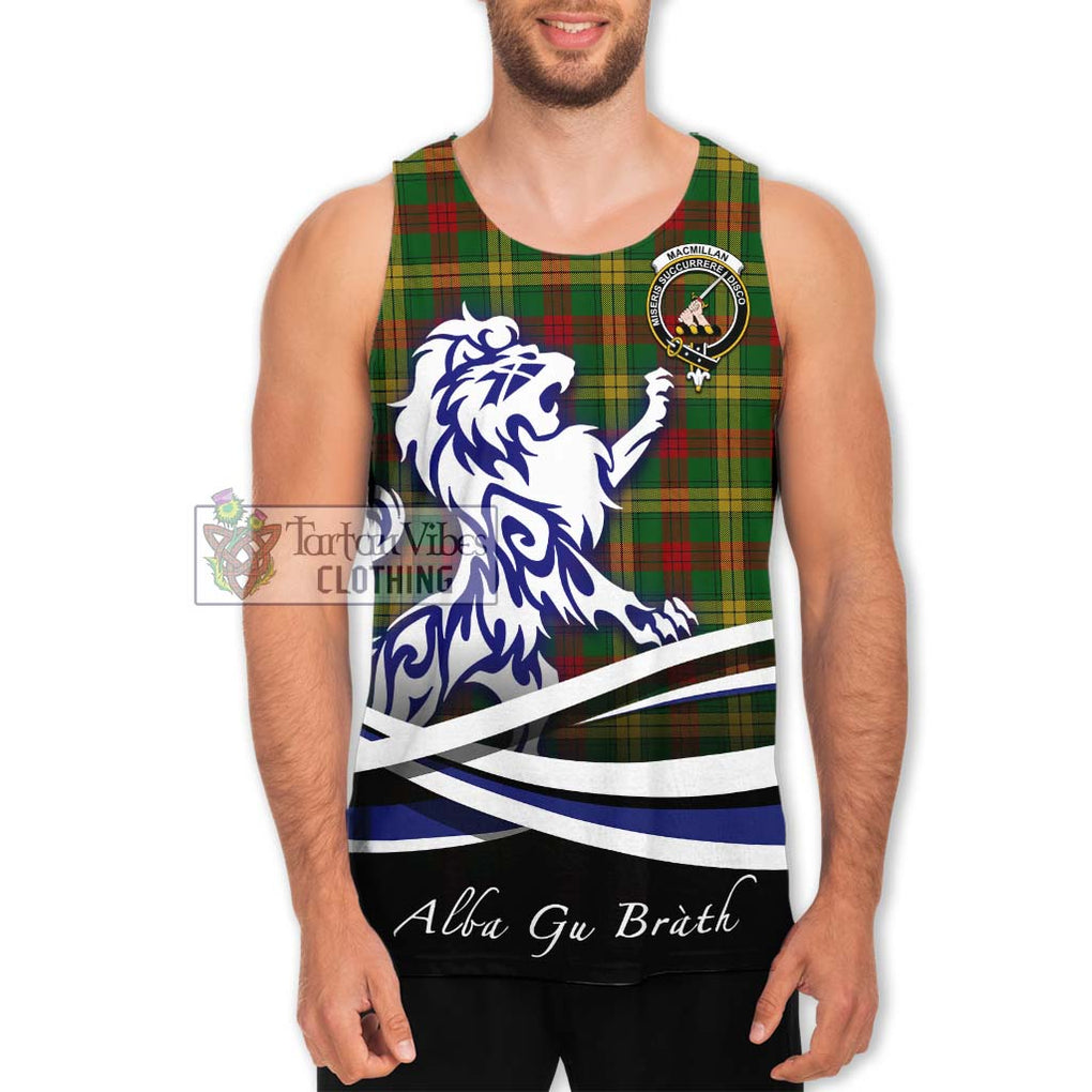 MacMillan Society of Glasgow Tartan Men's Tank Top with Alba Gu Brath Regal Lion Emblem Men - Tartanvibesclothing Shop