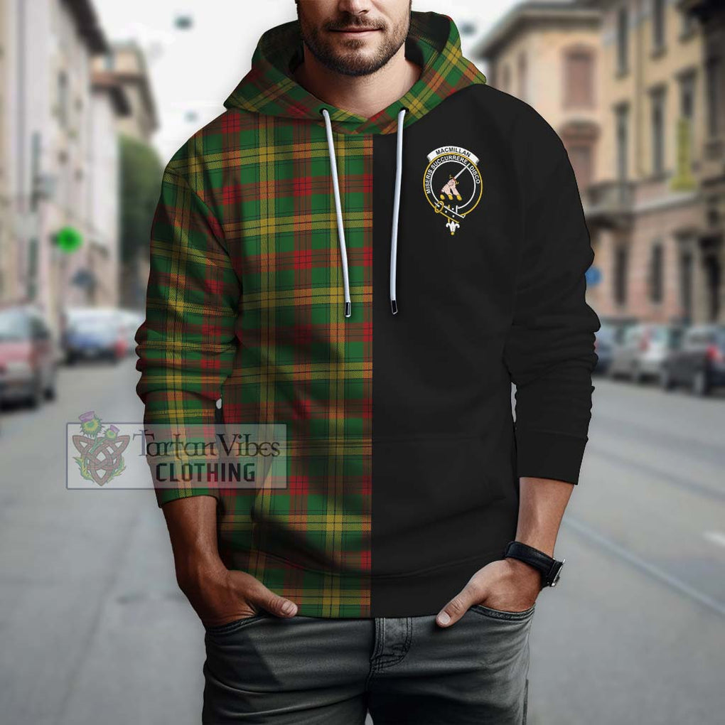 MacMillan Society of Glasgow Tartan Hoodie with Family Crest and Half Of Me Style Zip Hoodie - Tartanvibesclothing Shop